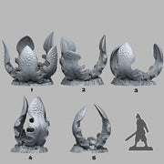 Carnivorous Glue Plants Scatter Terrain - Fantastic Plants and Rocks