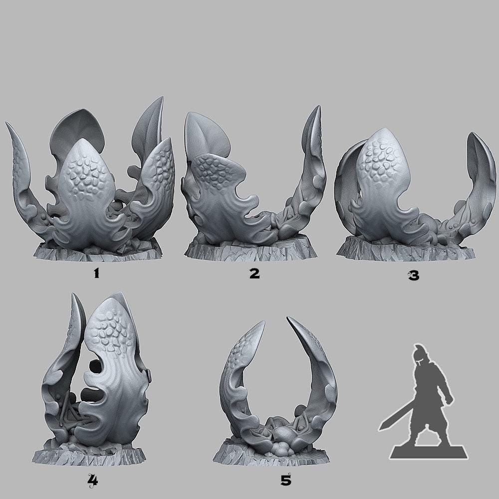 Carnivorous Glue Plants Scatter Terrain - Fantastic Plants and Rocks