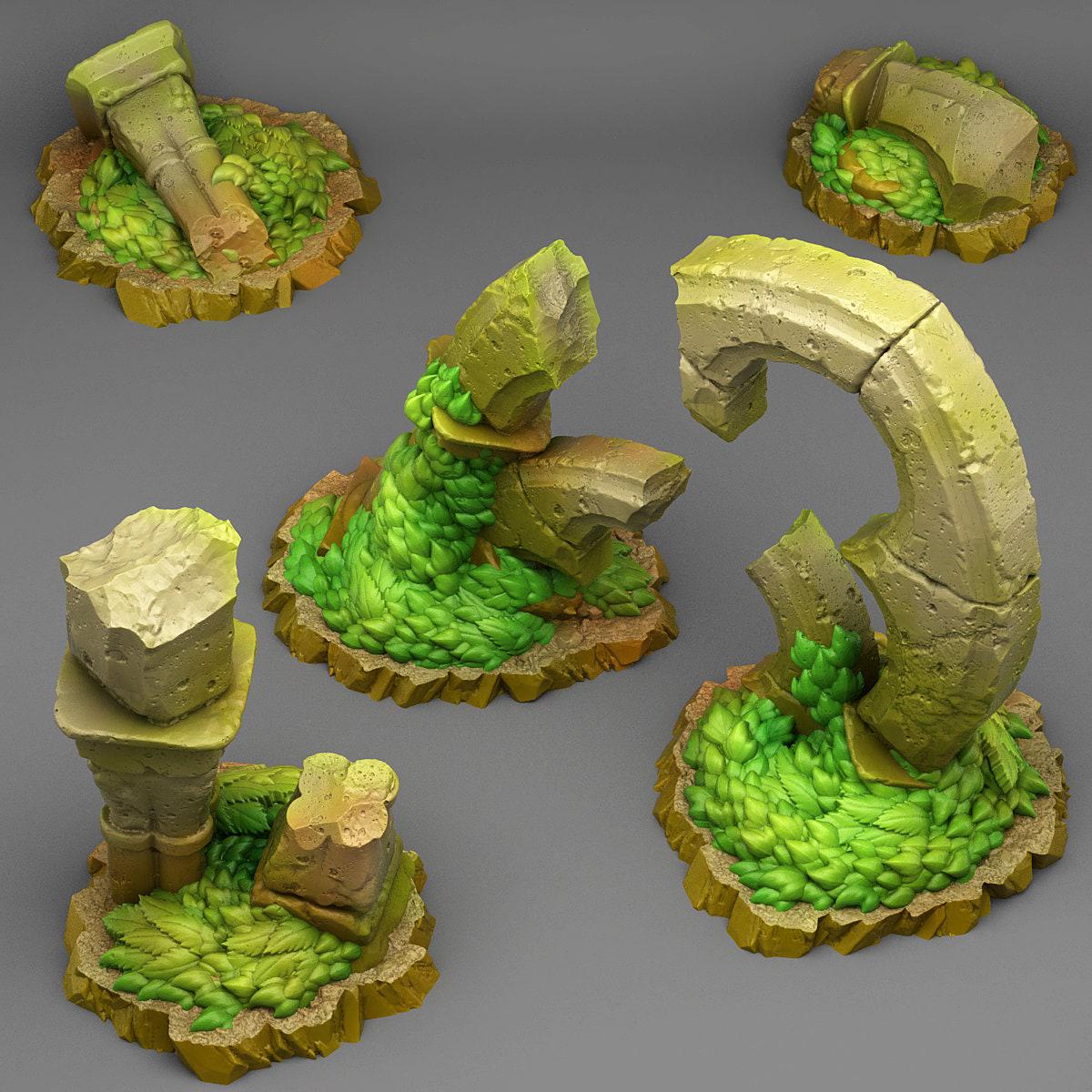 Gothic Ruins Scatter Terrain - Fantastic Plants and Rocks