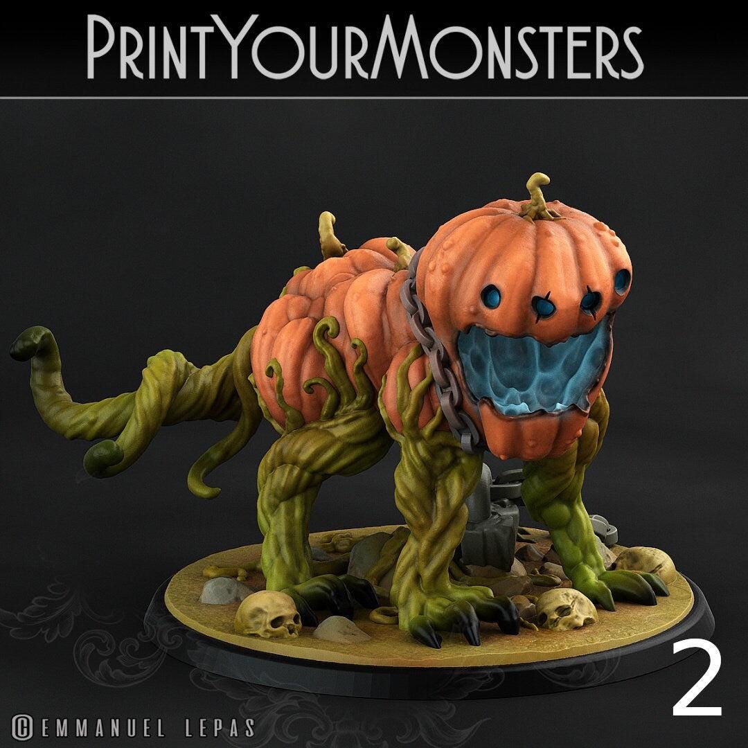 Dangerous Pumpkin Dog - Print Your Monsters