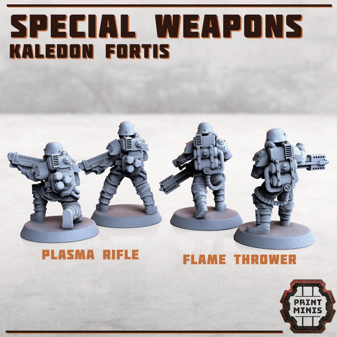 Kaledon Fortis Special Weapons  - Print Minis