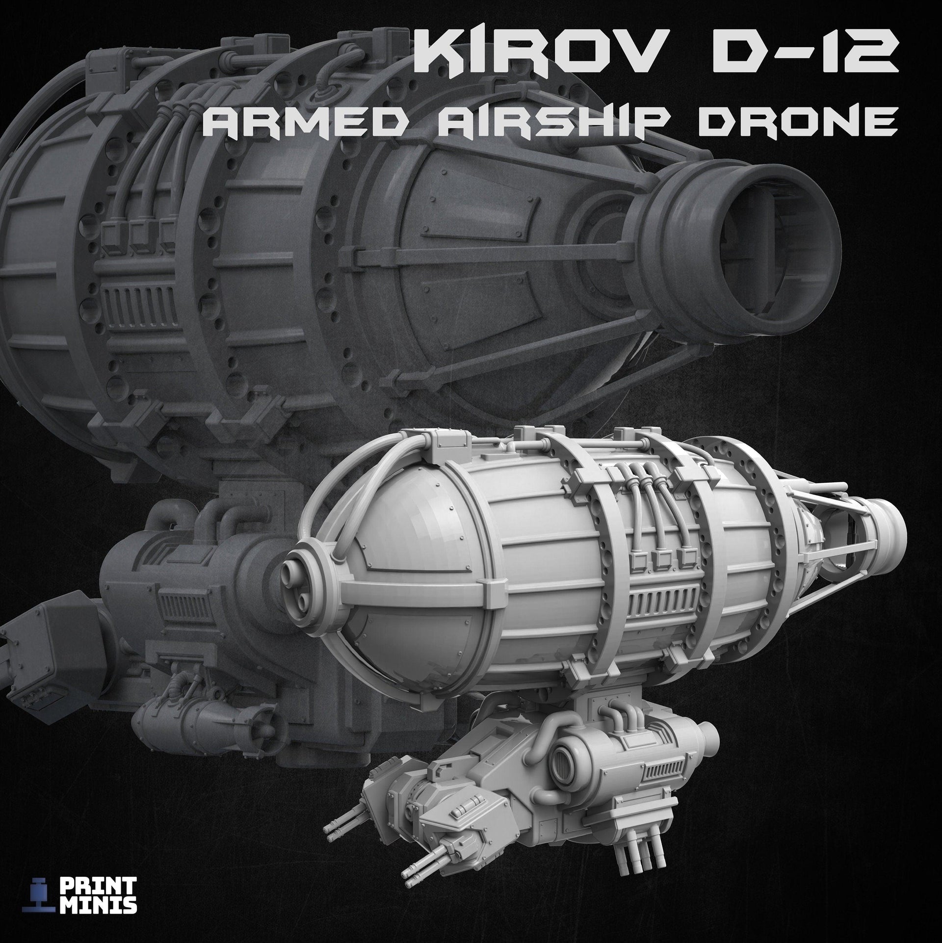 Kirov D-12, Armed Airship Drone - Print Minis