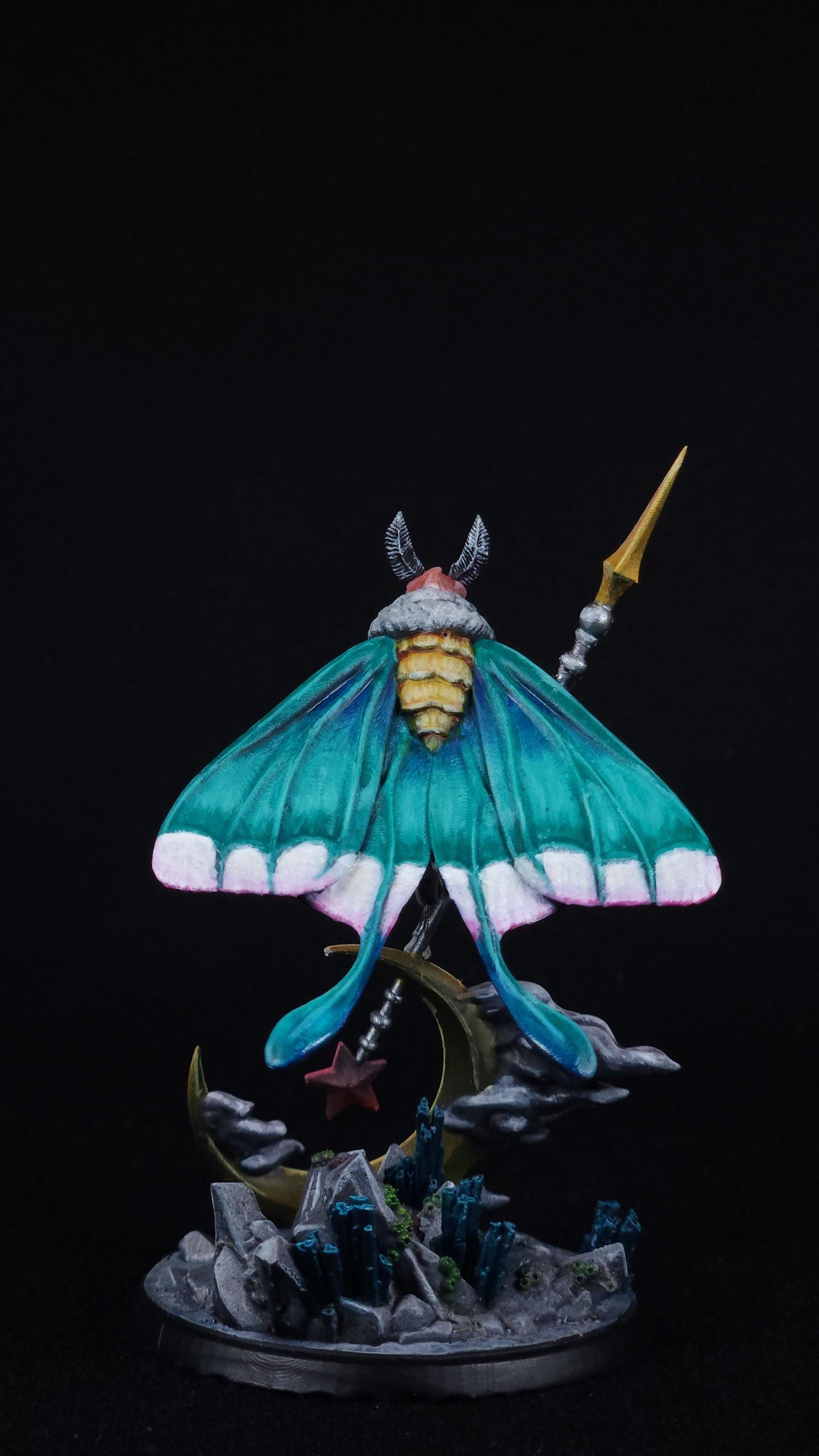 Noctuoidea Mage Psychidae, Mothfolk Psychic- CobraMode | 28mm and 32mm | Wargaming | DnD | Tabletop Roleplaying