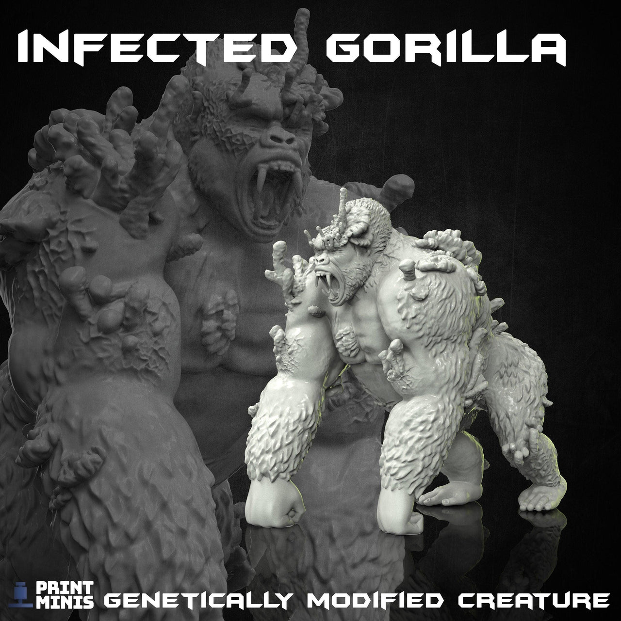 Infected Gorilla - Print Minis