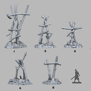 Ancient Tribal Ruins Scatter Terrain - Fantastic Plants and Rocks