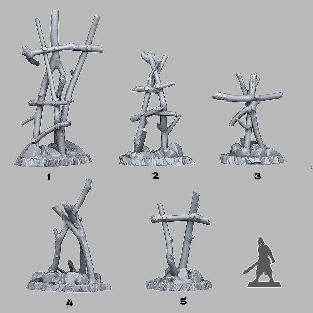 Ancient Tribal Ruins Scatter Terrain - Fantastic Plants and Rocks