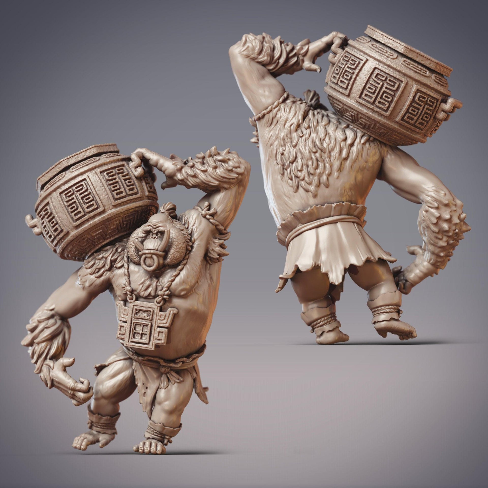 Sarugami Zuijin Tetsujin, Orangutan Giant - CobraMode | 28mm and 32mm | Wargaming | DnD | Tabletop Roleplaying