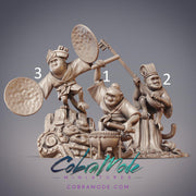 Sarugami Bards, Gibbon Performers - CobraMode | 28mm and 32mm | Wargaming | DnD | Tabletop Roleplaying