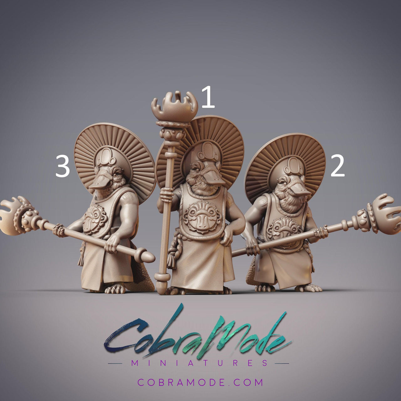 Boondaburra Temple Guard, Platypus Monks - CobraMode | 28mm and 32mm | Wargaming | DnD | Tabletop Roleplaying