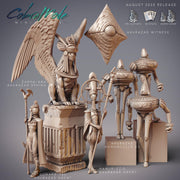 Ahurazad Sphinx Zarha-Anu, Sphinx Statue - CobraMode - CobraMode | 28mm and 32mm | Wargaming | DnD | Tabletop Roleplaying