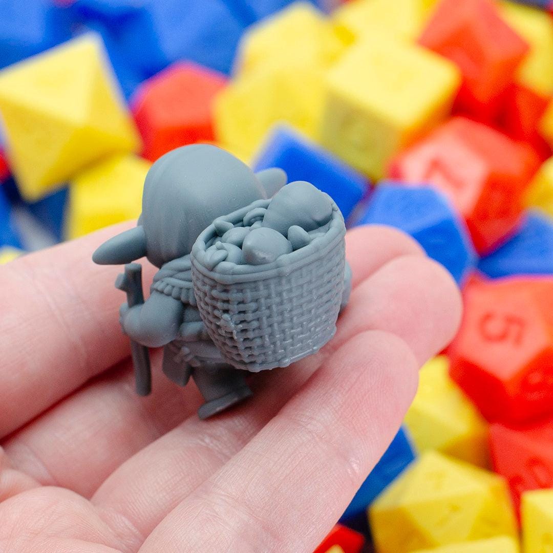 Forager Goblin, Adorable Gobushka - Found Family Adventurecrafts | 28mm and 32mm | Wargaming | DnD | Tabletop Roleplaying
