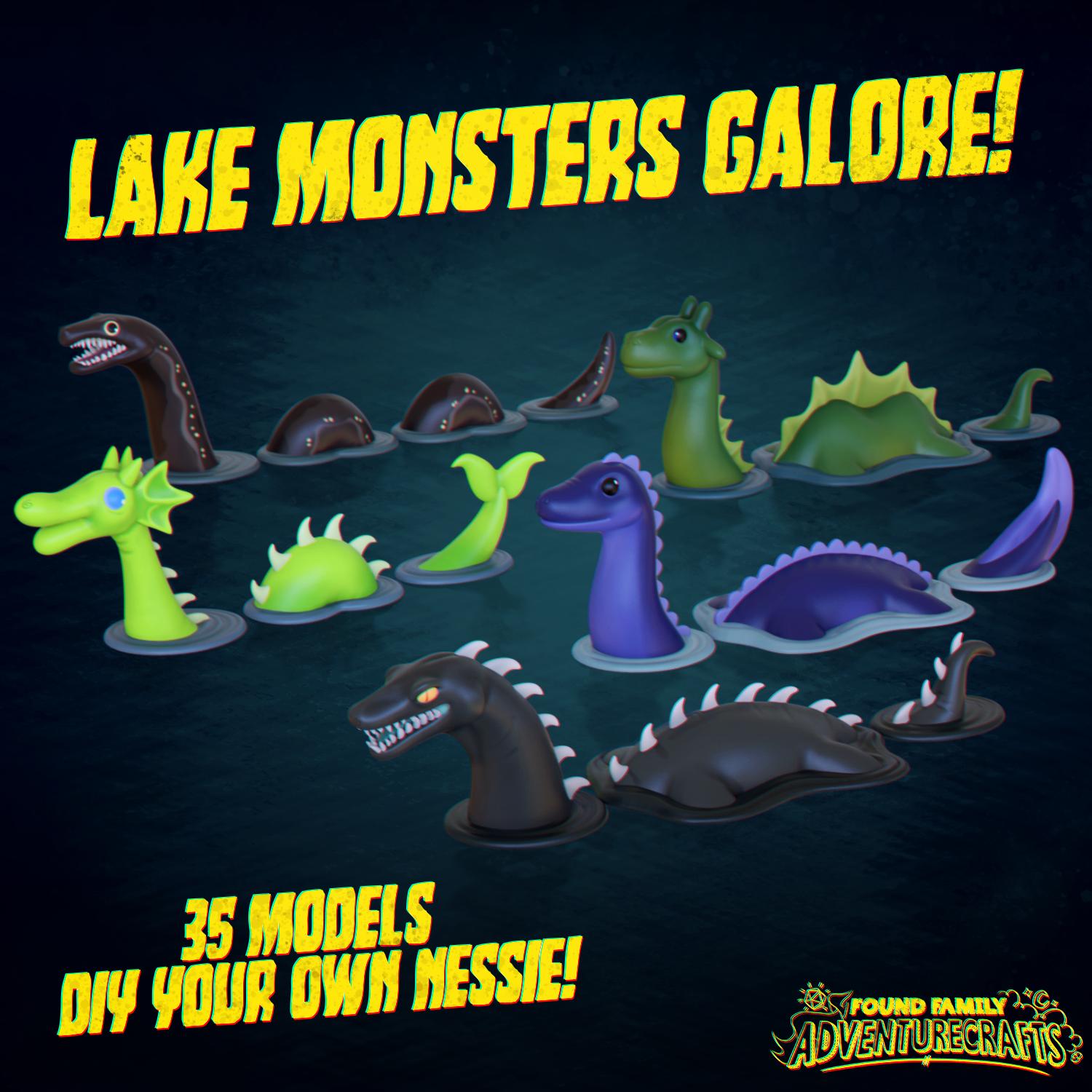 Build Your Own Lake Monster - Found Family Adventurecrafts | 28mm and 32mm | Wargaming | DnD | Tabletop Roleplaying