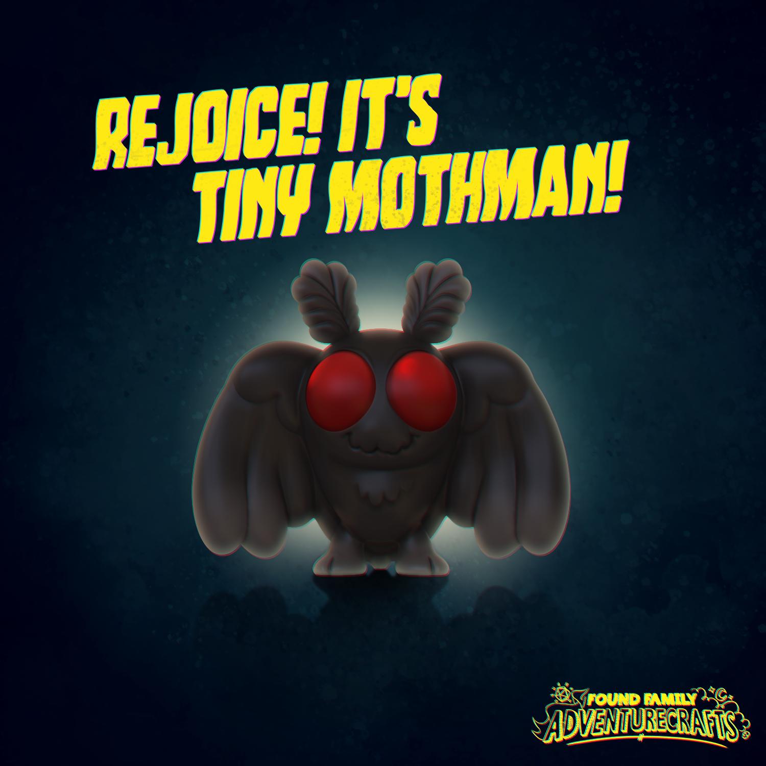 Tiny Mothman - Found Family Adventurecrafts | 28mm and 32mm | Wargaming | DnD | Tabletop Roleplaying