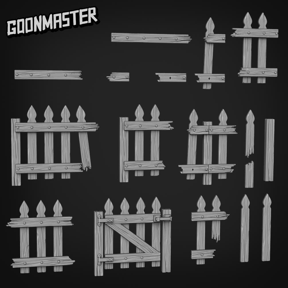 Picket Fence - Goonmaster Basing Bits | 28mm and 32mm | Wargaming | DnD | Tabletop Roleplaying