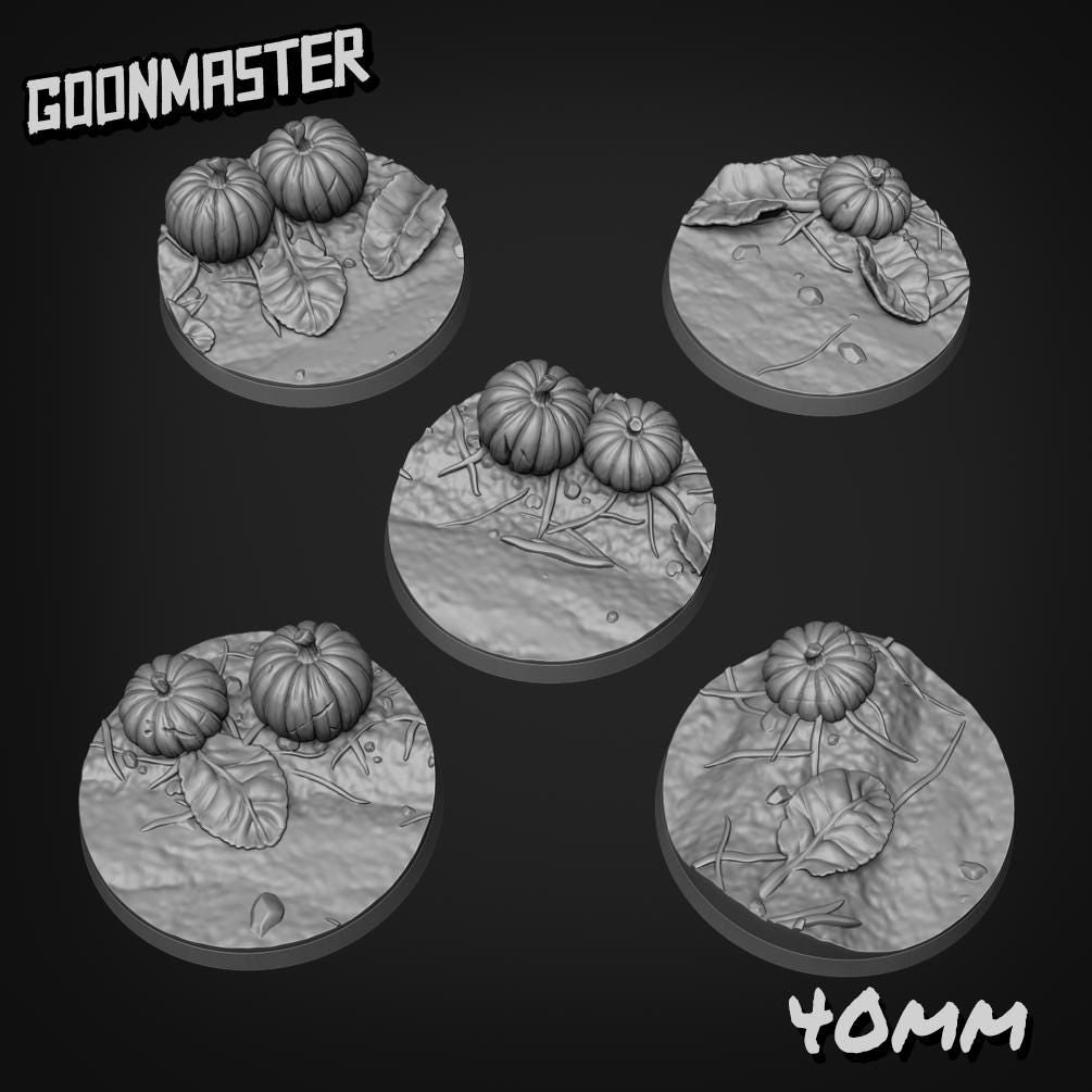 Pumpkin Patch Bases - Goonmaster | 28mm and 32mm | Wargaming | DnD | Tabletop Roleplaying