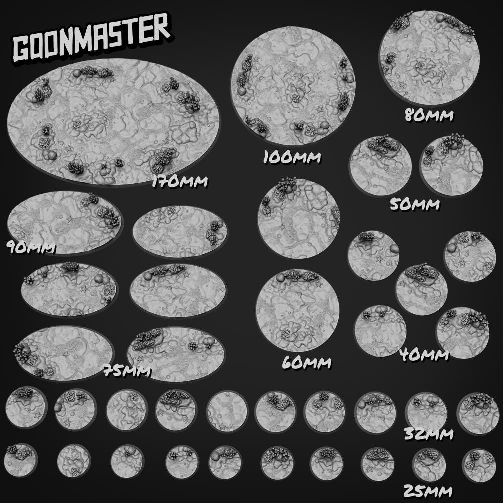 Sea Floor Bases - Goonmaster | 28mm and 32mm | Wargaming | DnD | Tabletop Roleplaying