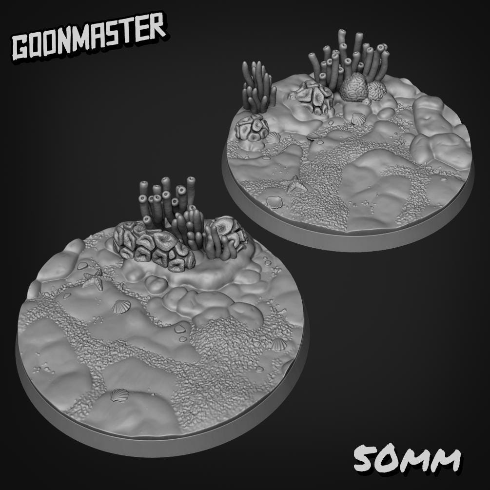 Sea Floor Bases - Goonmaster | 28mm and 32mm | Wargaming | DnD | Tabletop Roleplaying