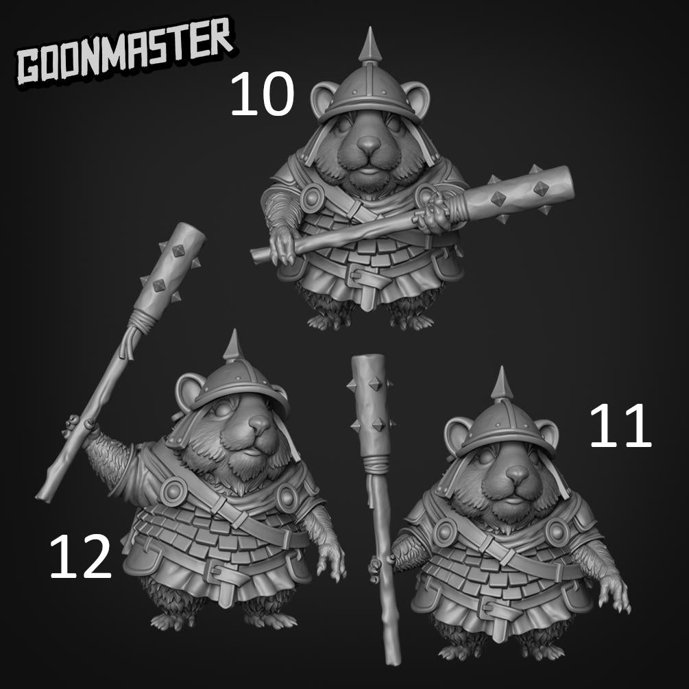 Hamster Mace Warrior. Hams of War- Goonmaster | 28mm and 32mm | Wargaming | DnD | Tabletop Roleplaying