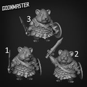 Hamster Sword Warrior. Hams of War- Goonmaster | 28mm and 32mm | Wargaming | DnD | Tabletop Roleplaying