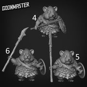 Hamster Spear Warrior. Hams of War- Goonmaster | 28mm and 32mm | Wargaming | DnD | Tabletop Roleplaying