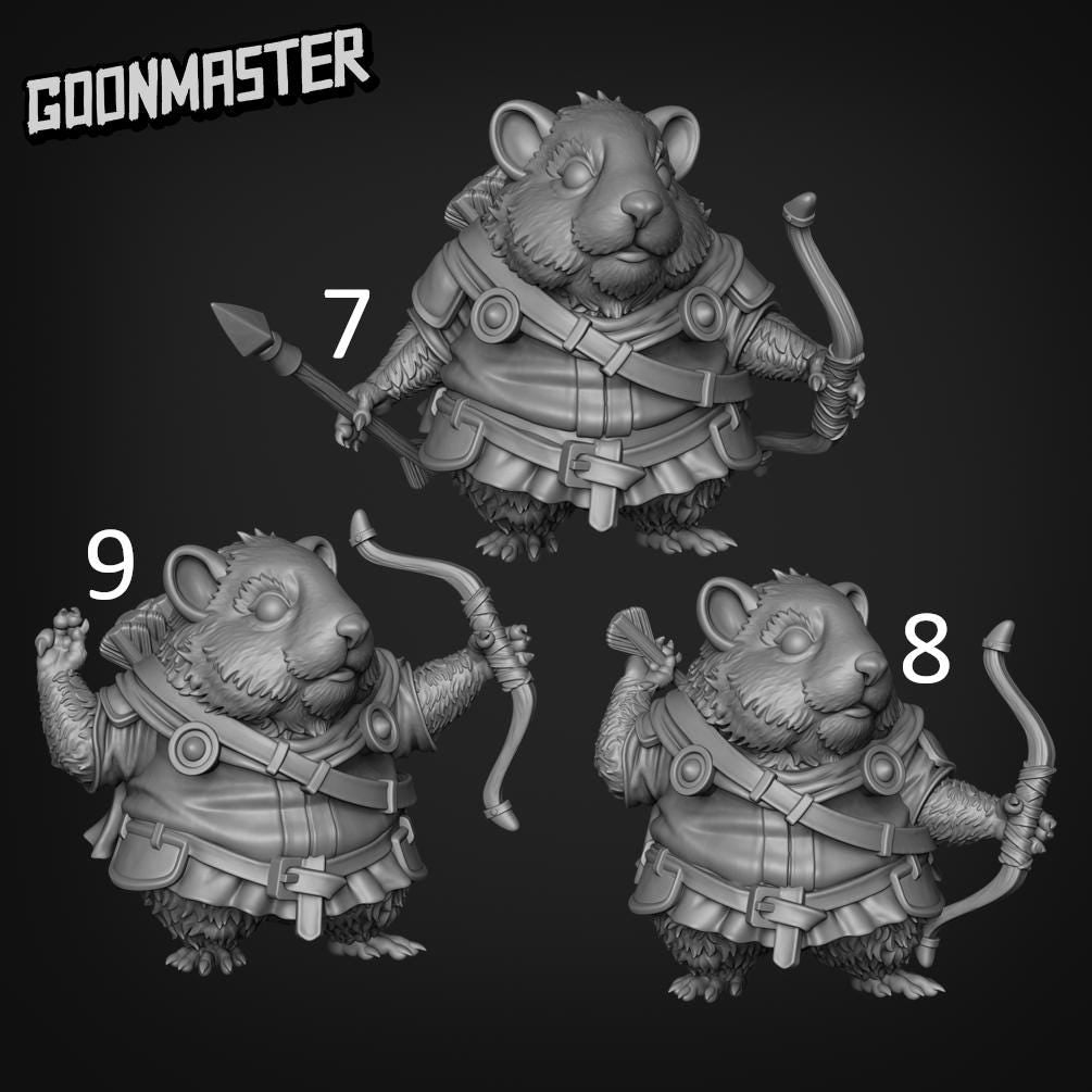 Hamster Archer. Hams of War- Goonmaster | 28mm and 32mm | Wargaming | DnD | Tabletop Roleplaying