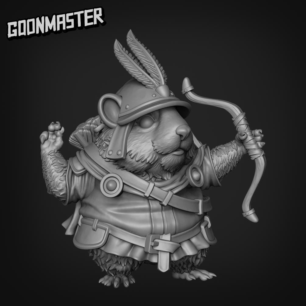 Hamster Archer. Hams of War- Goonmaster | 28mm and 32mm | Wargaming | DnD | Tabletop Roleplaying
