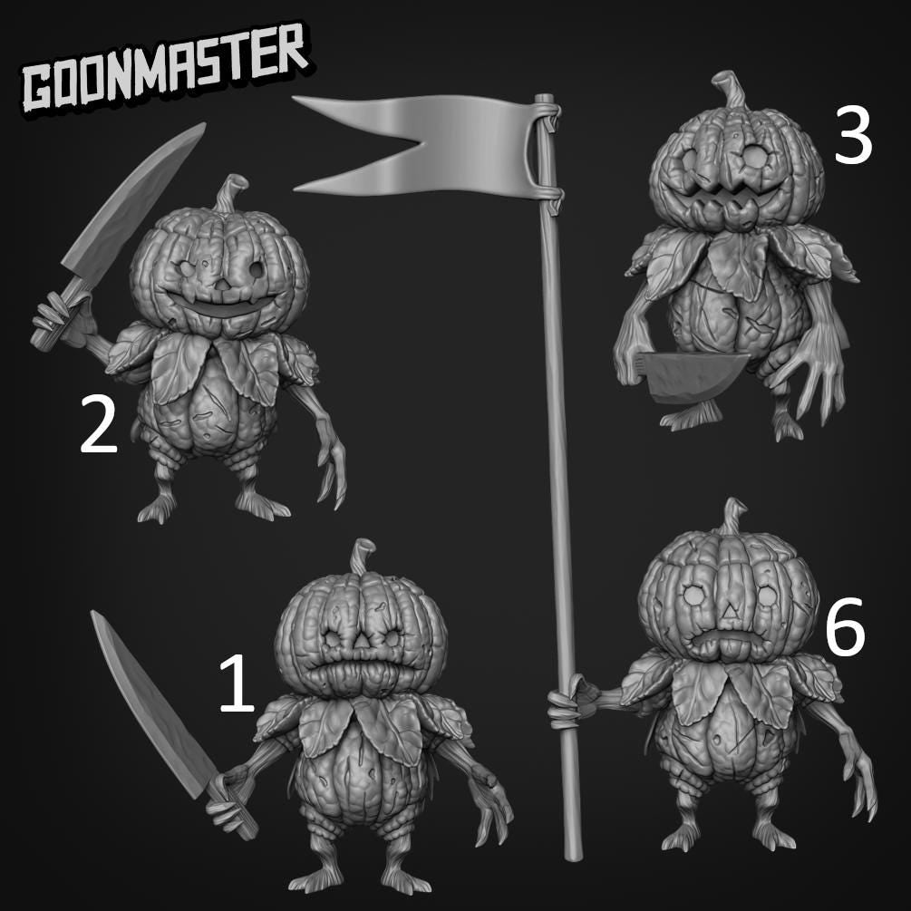Scumpy Lumpkin Veteran. Pumpkin Soldier - Goonmaster | 28mm and 32mm | Wargaming | DnD | Tabletop Roleplaying