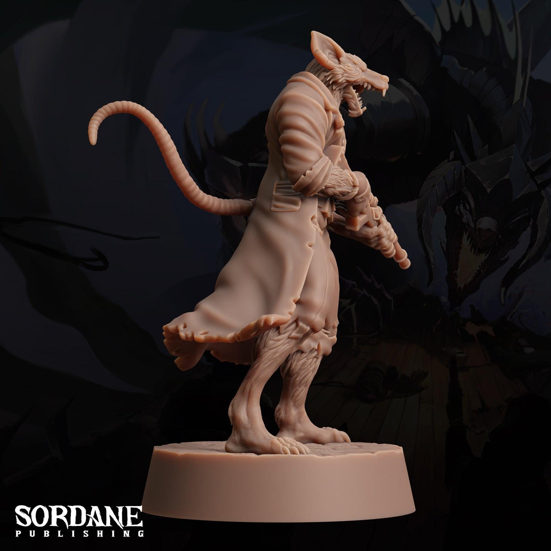 Wererat Fighter - Sordane Publishing | 28mm and 32mm | Wargaming | DnD | Tabletop Roleplaying
