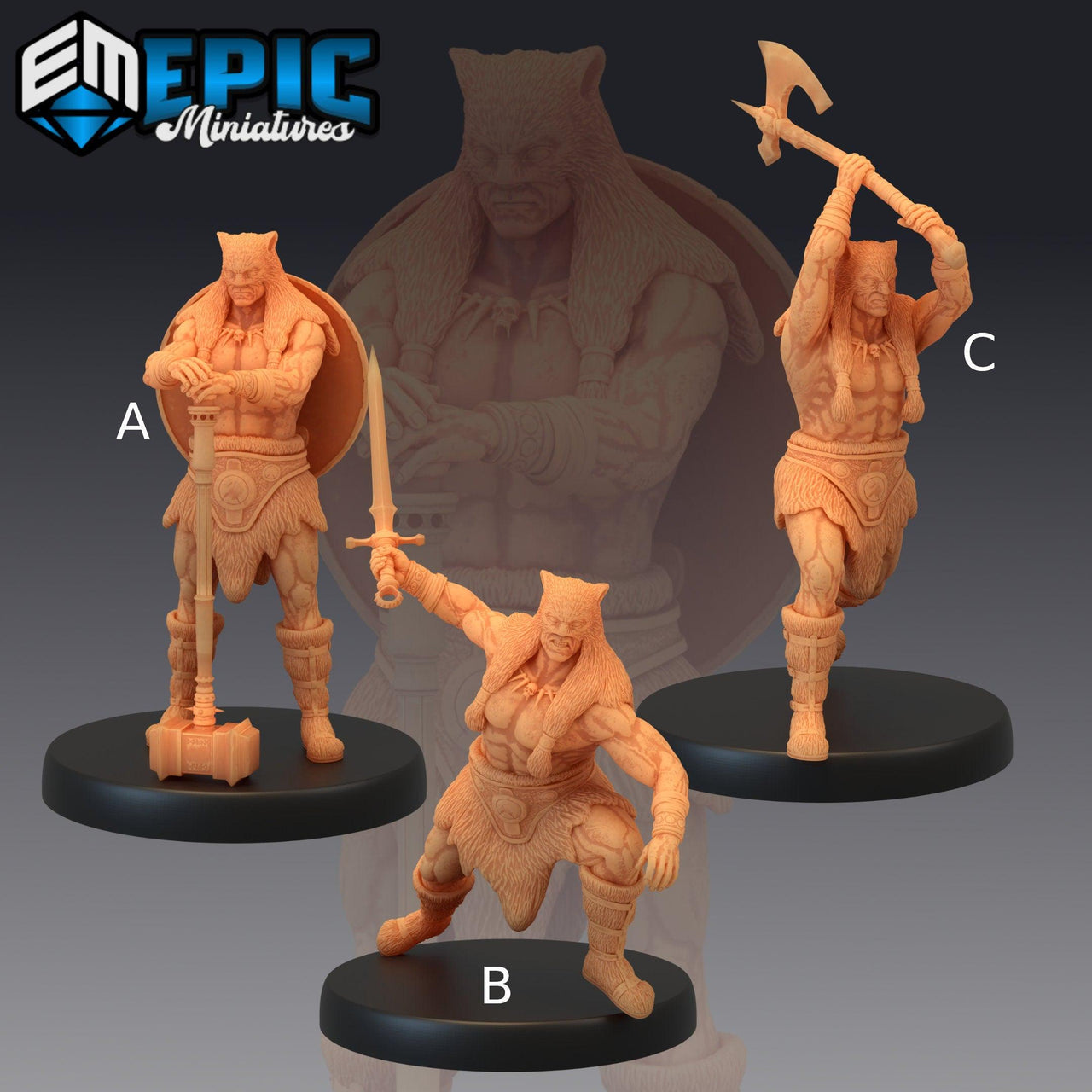 Barbarian Champion - Epic Miniatures