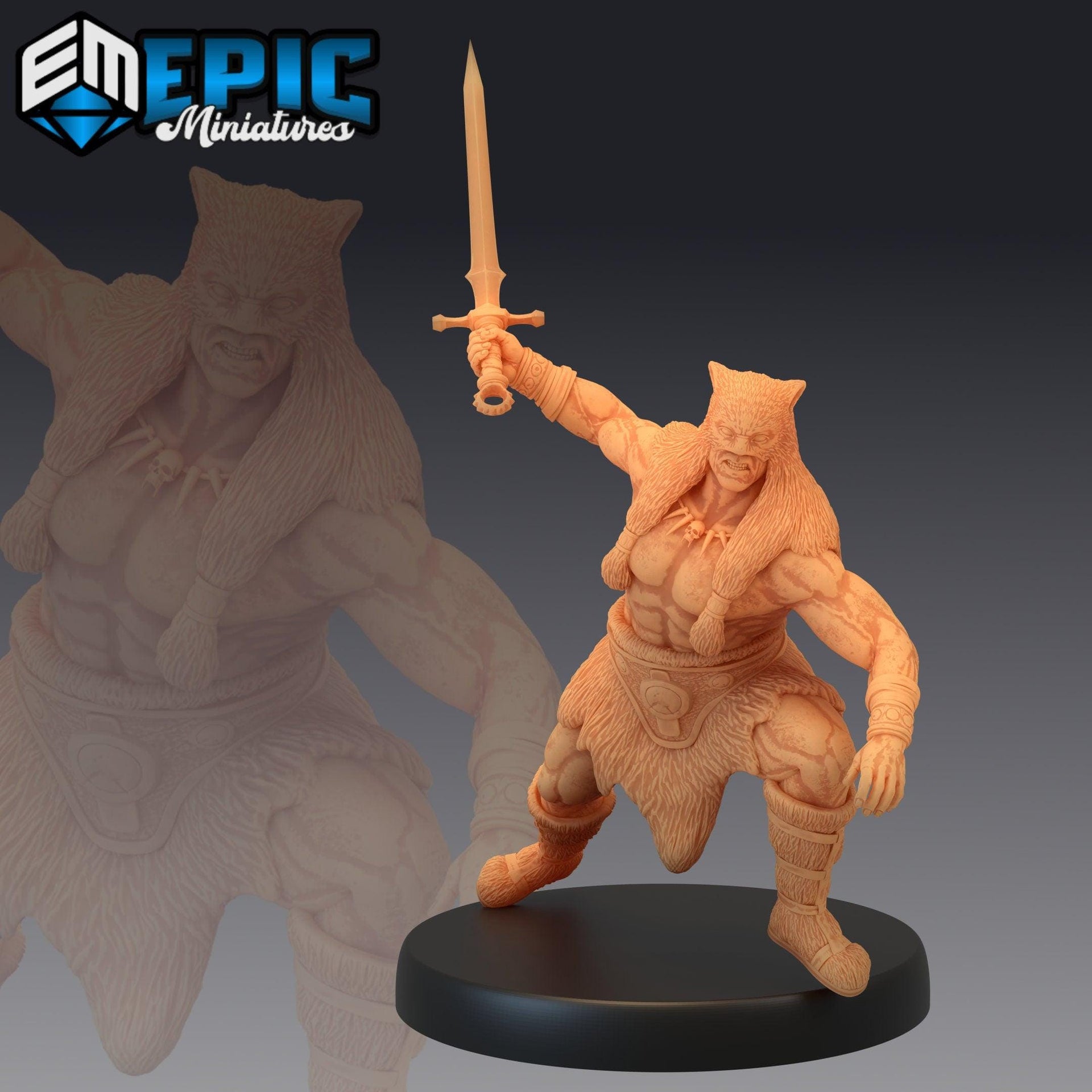 Barbarian Champion - Epic Miniatures
