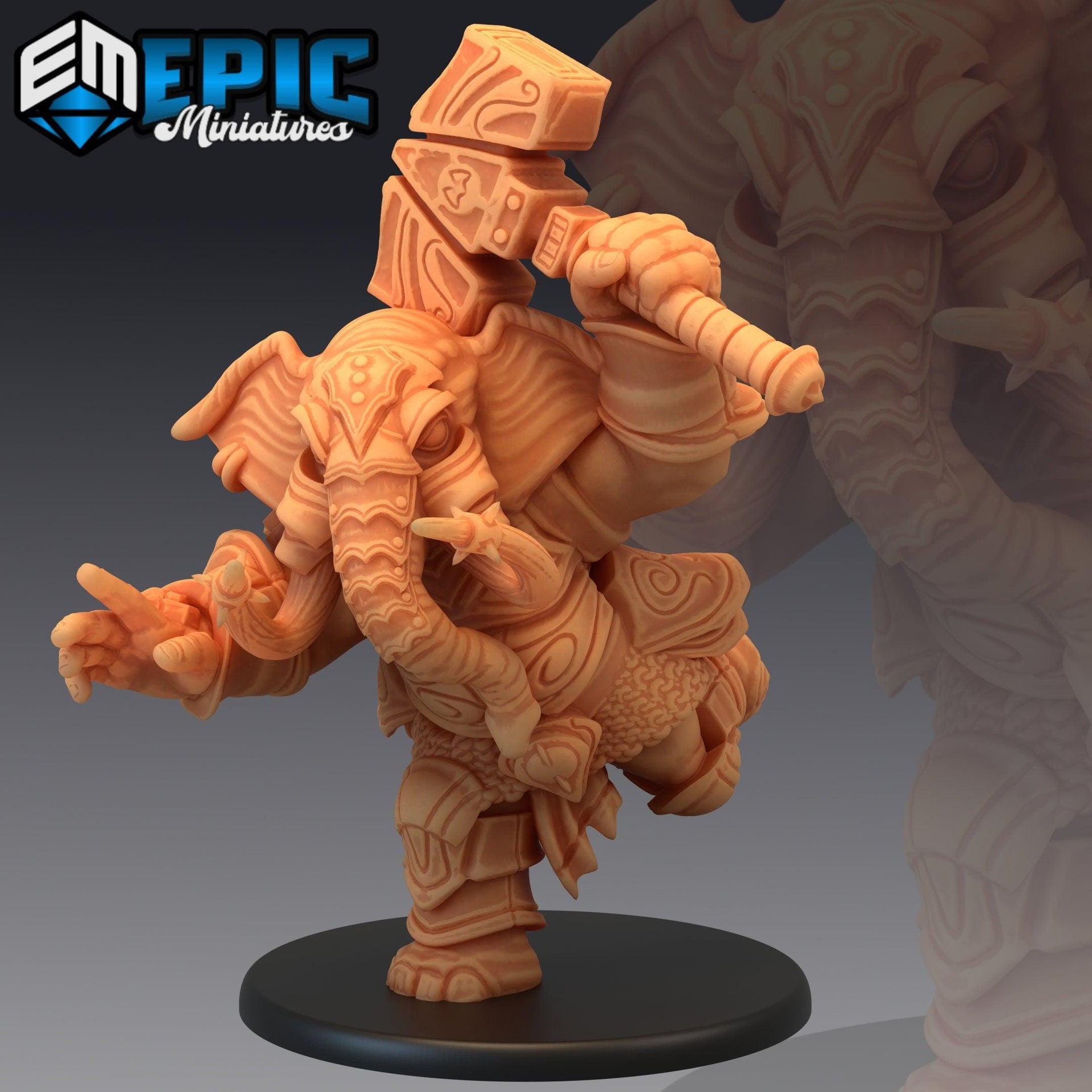 Elephant Folk paladin - Epic Miniatures