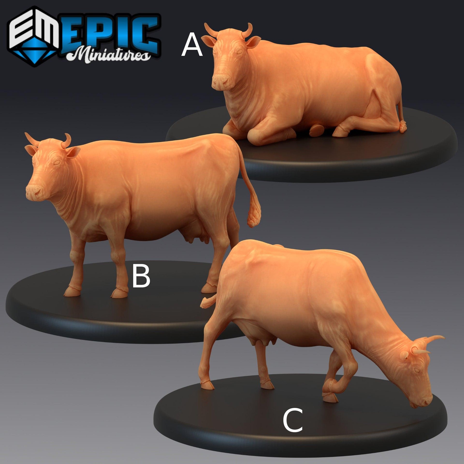 Farm Animal Cow - Epic Miniatures