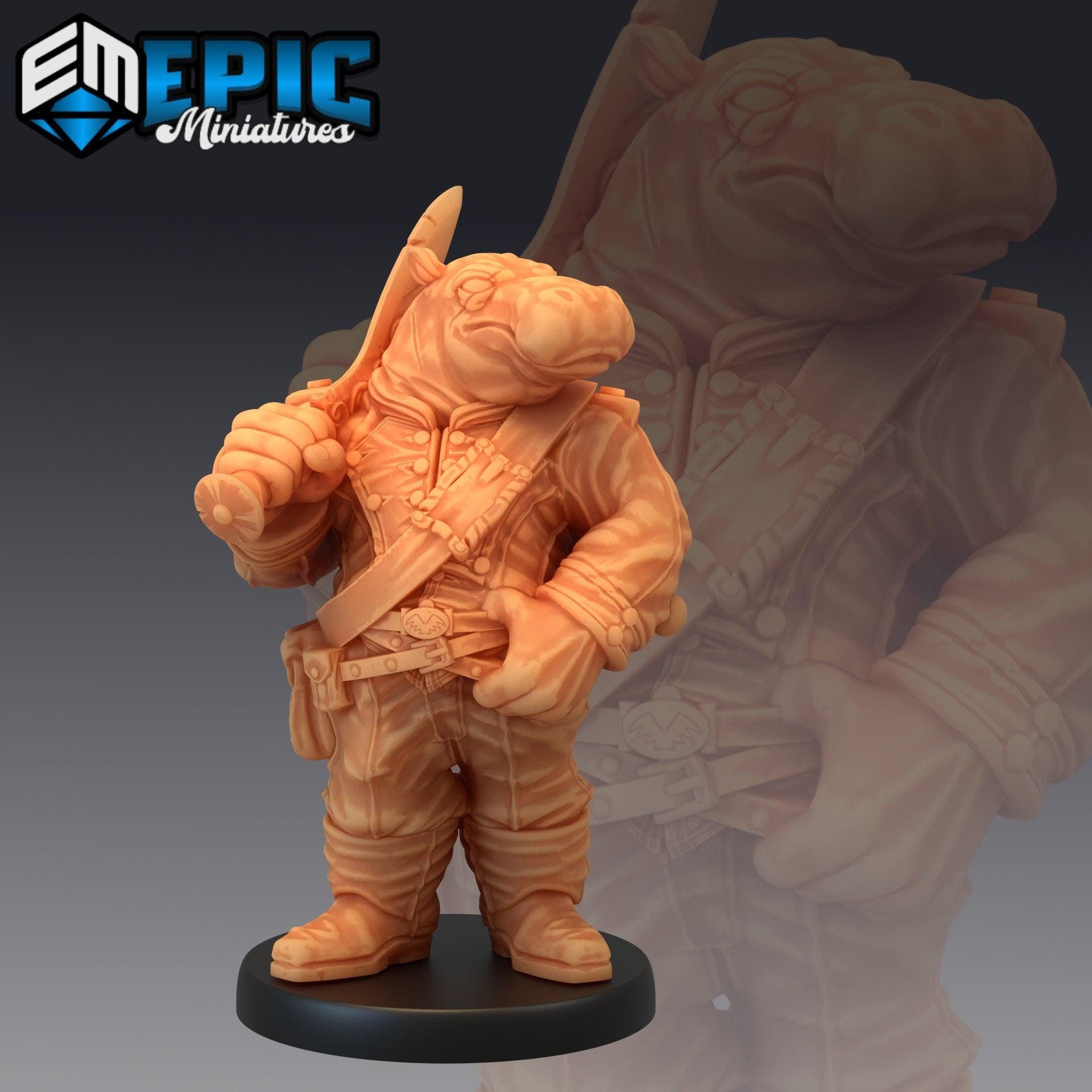 Hippo Soldier - Epic Miniatures