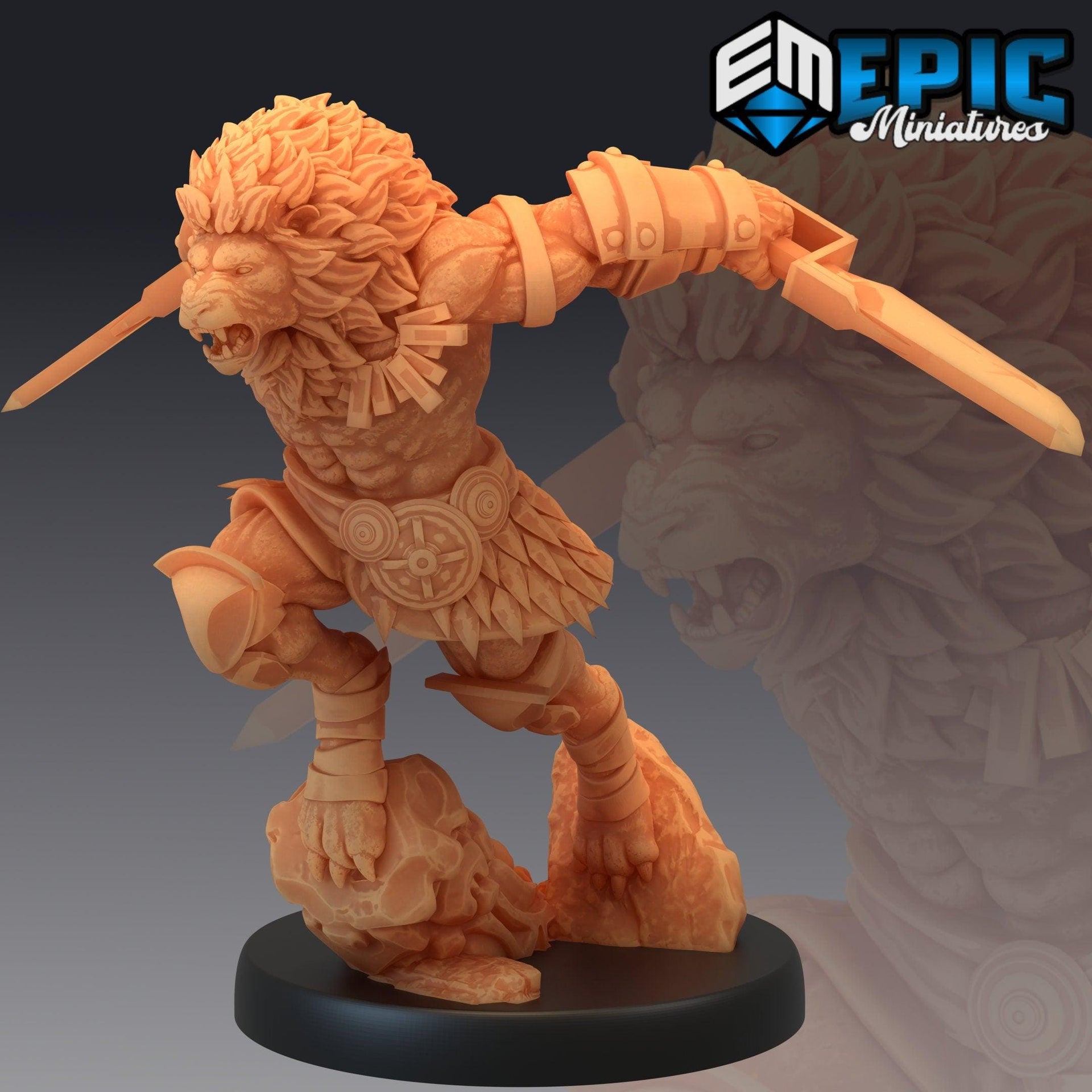 Tabaxi Lion Warrior - Epic Miniatures
