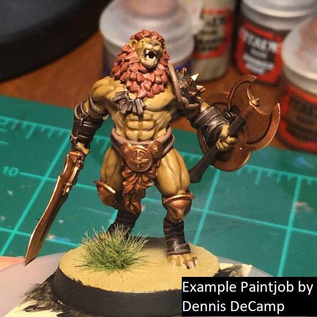 Tabaxi Lion Warrior - Epic Miniatures