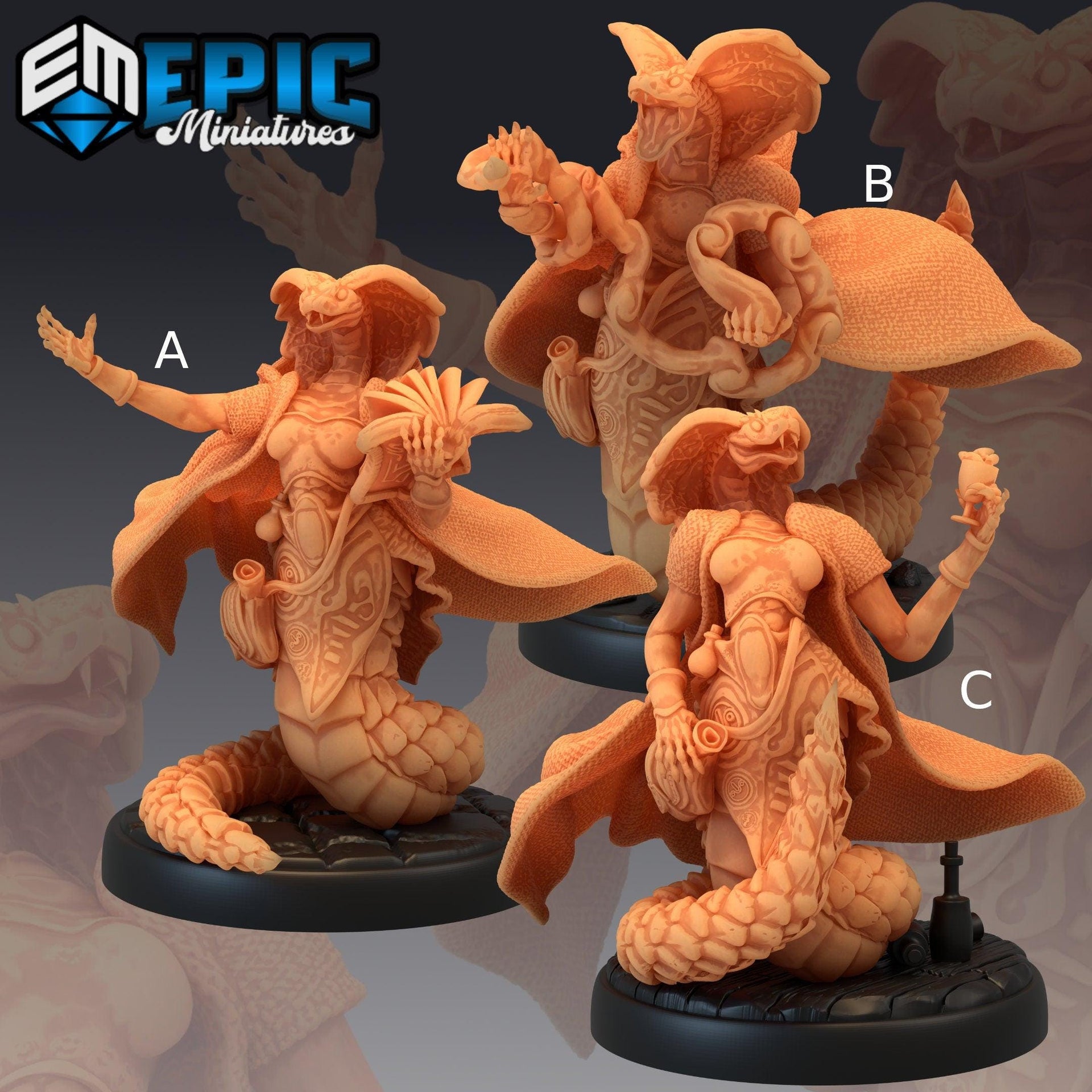 SerpentFolk Mage - Epic Miniatures