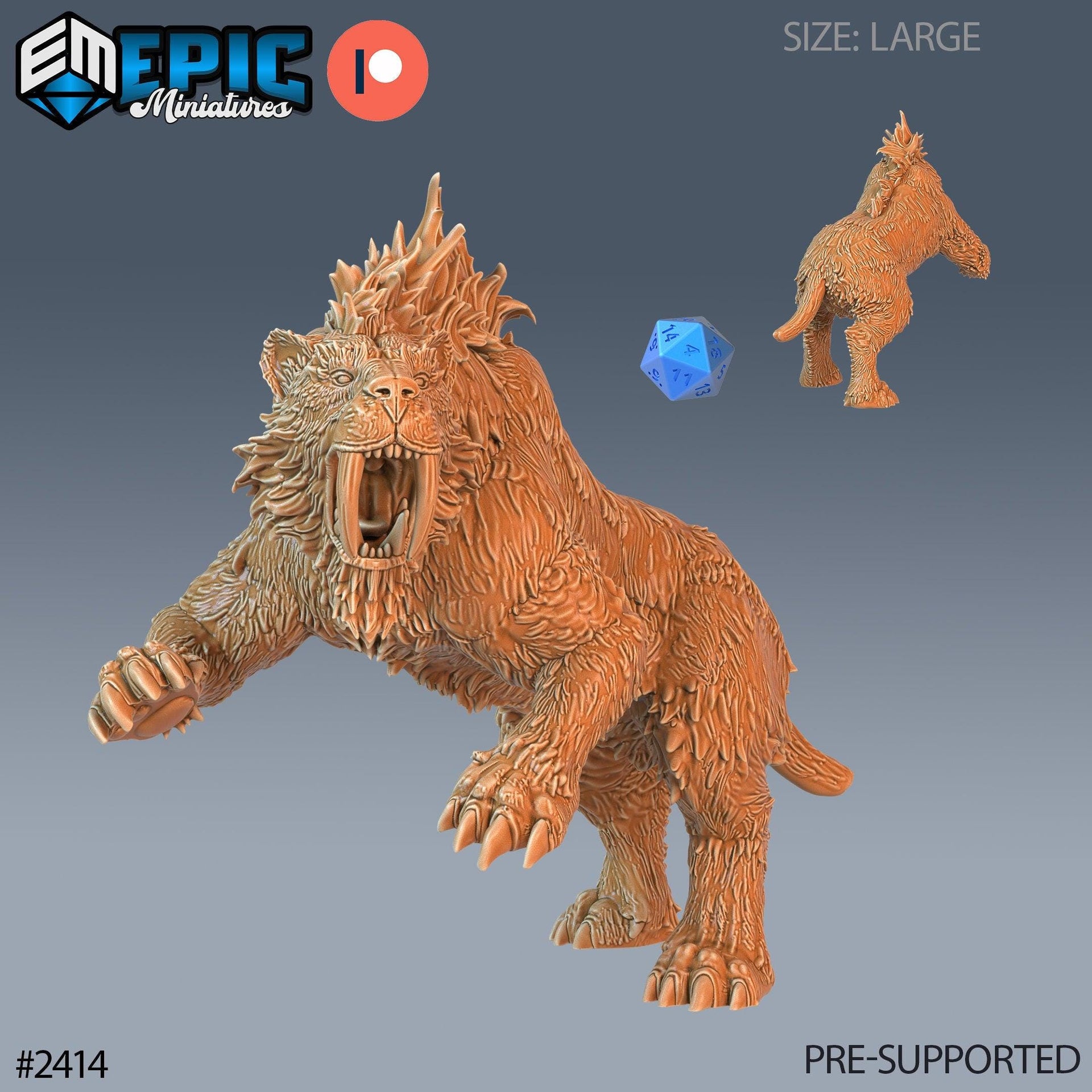 Sabertooth Tiger - Epic Miniatures