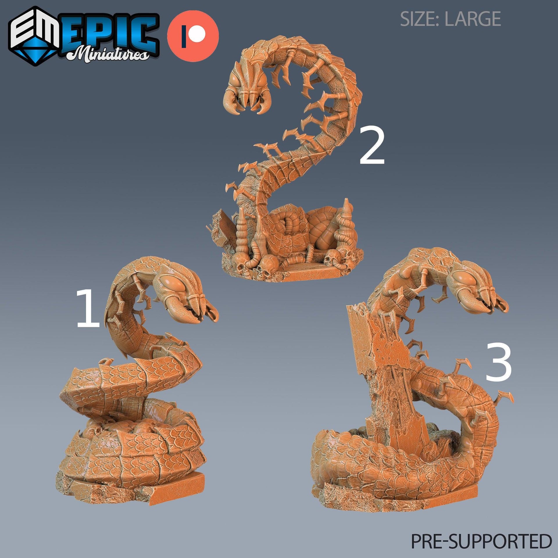 Cave Centipede - Epic Miniatures | Pathfinder | 28mm | 32mm