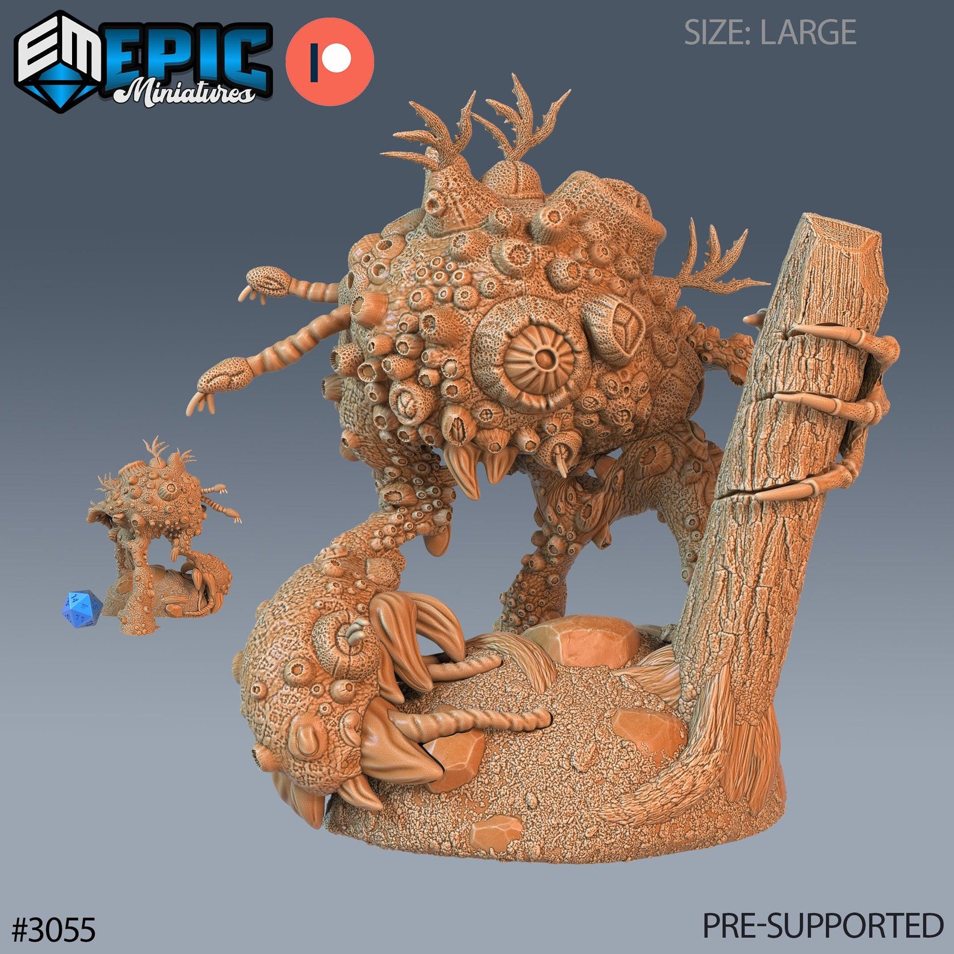 Fungus Golem - Epic Miniatures | Pathfinder | 28mm | 32mm | Eternal Fungi | Mushroom | Demon | Coral