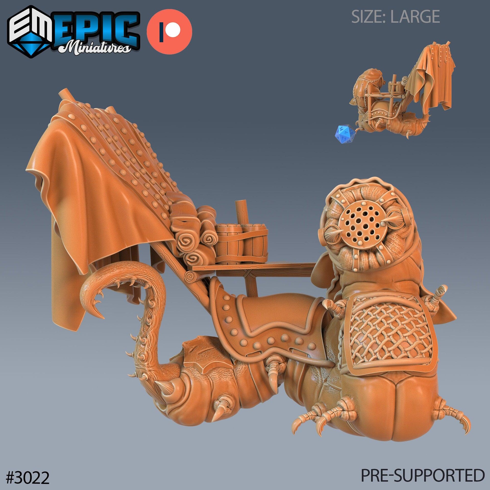 Carrion Worm - Epic Miniatures | Eternal Fungi | 28mm | 32mm | Merchant | Crawler