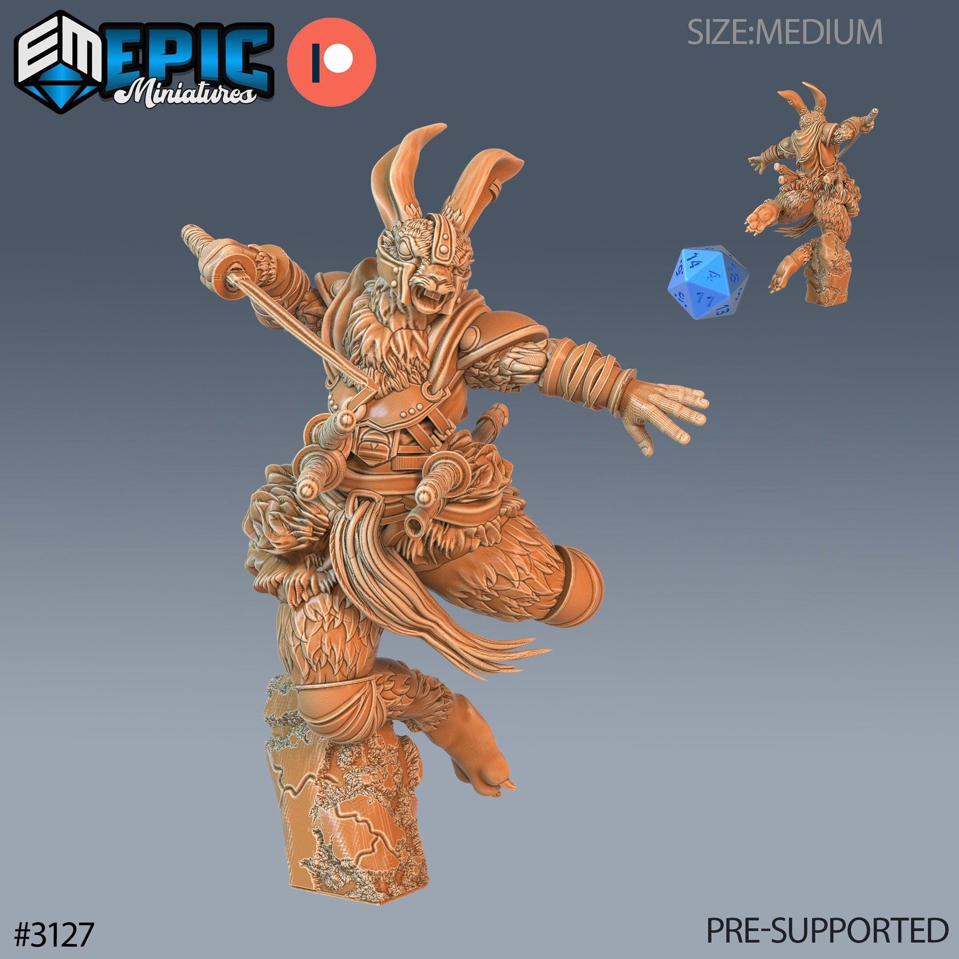 Rabbit Folk Blade Master - Epic Miniatures | 28mm | 32mm | Easter Surprise | Fighter | Assassin | Bunny | Samurai | Bandit