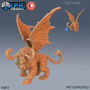 Manticore Classic - Epic Miniatures | Pathfinder | 28mm | 32mm | Lion | Scorpion | Bat