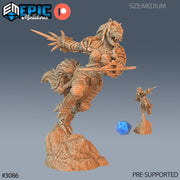 Werewolf Adventurer Female- Epic Miniatures | 28mm | 32mm | Assassin | Barbarian | Fighter | Mercenary