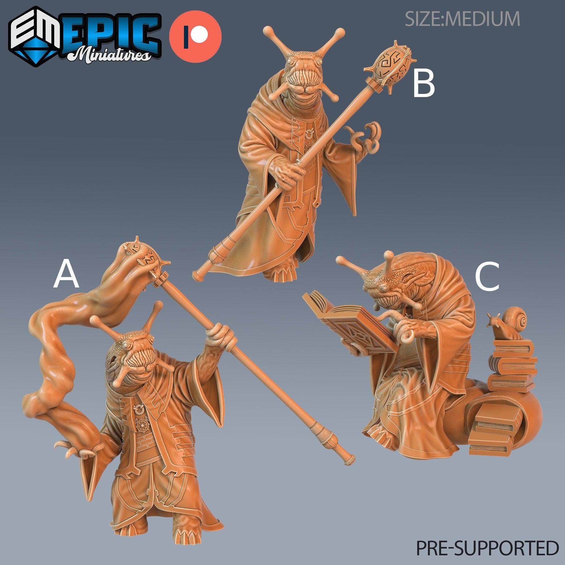 Snail Mage - Epic Miniatures | 28mm | 32mm | Mushroom Folk | Sorcerer | Wizard | Slug