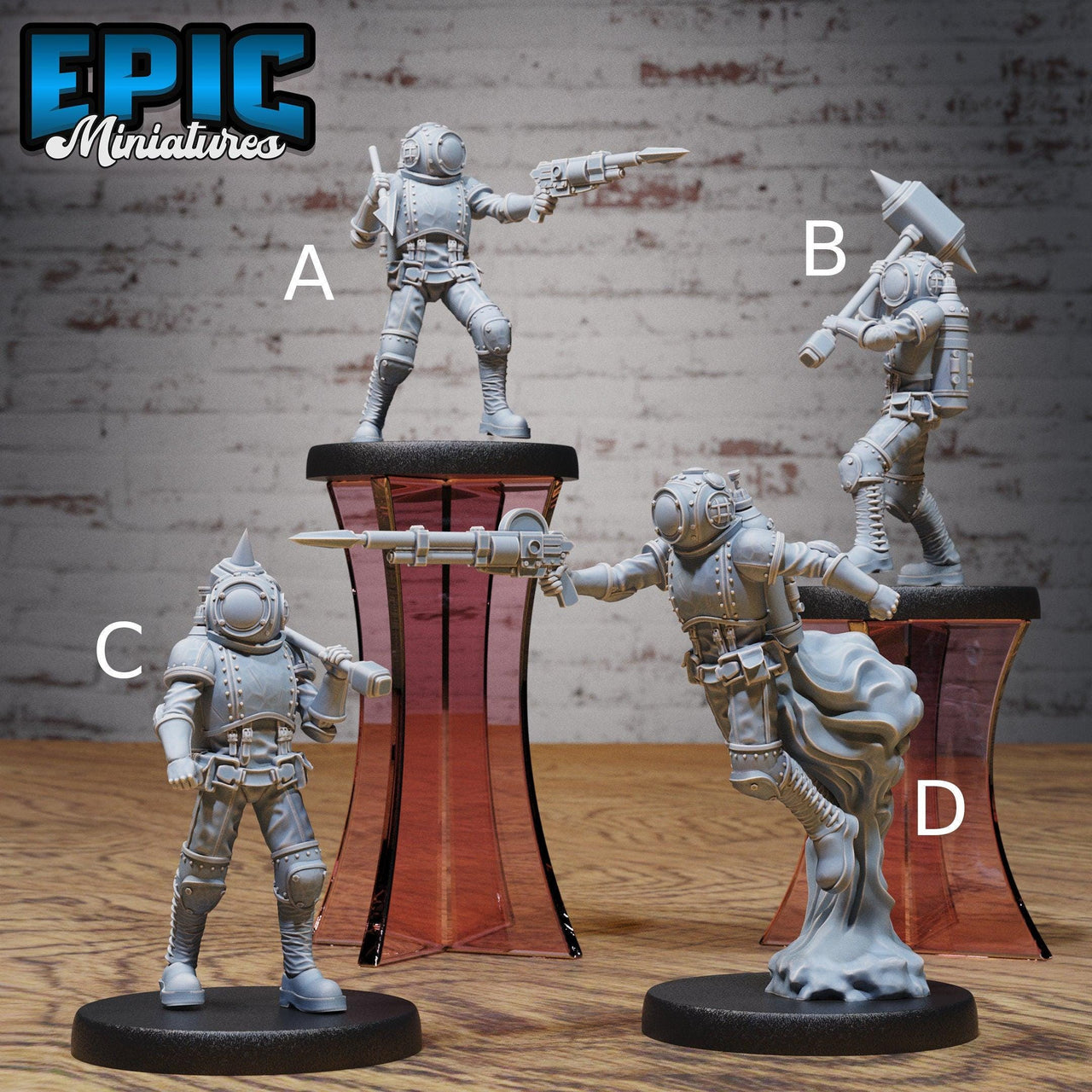 Pressure Diver - Epic Miniatures | Steam Inventions | 28mm | 32mm | Steampunk | Deep Sea | Sailor