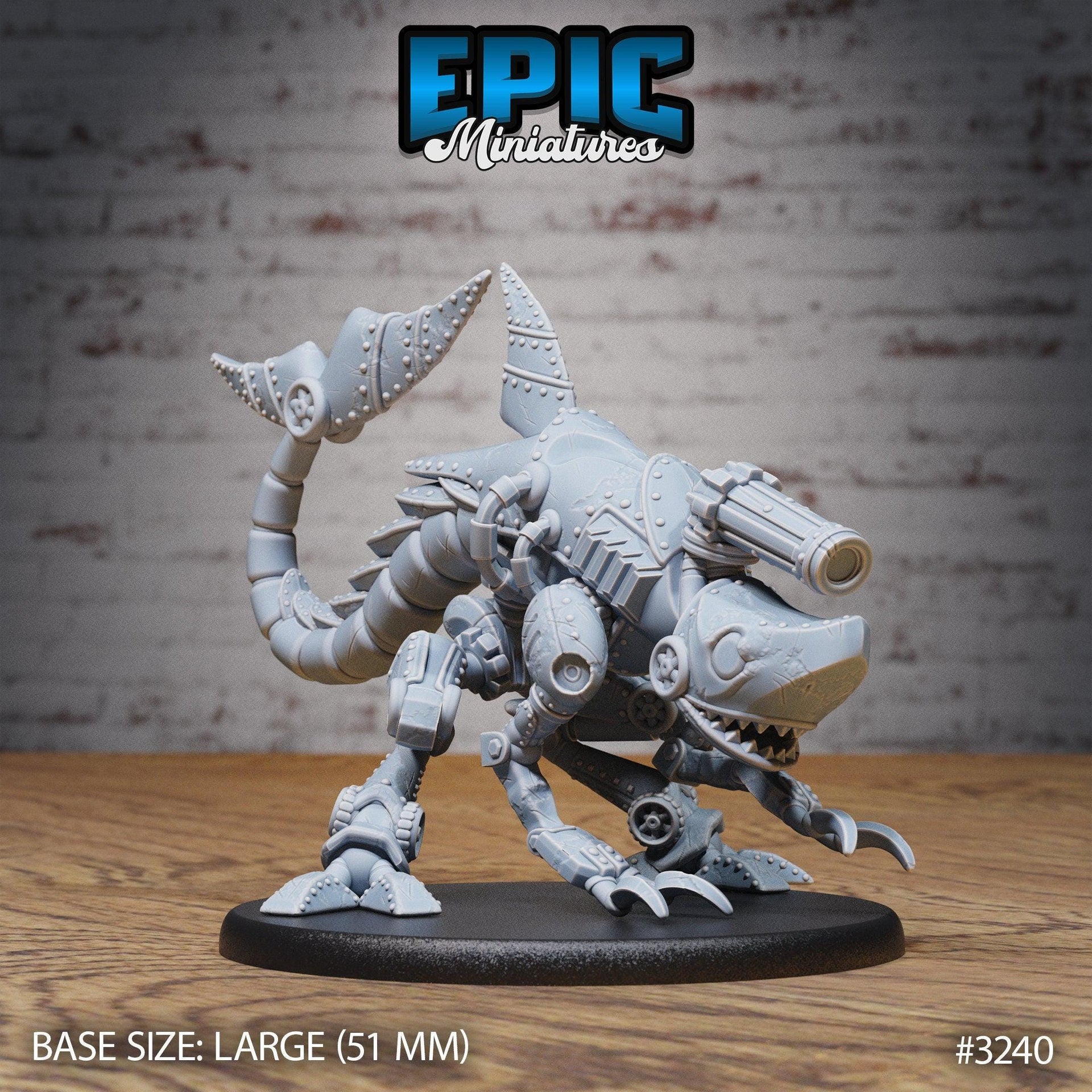 Steam-Tech X1100 Sharknator  - Epic Miniatures | Steam Inventions | 28mm | 32mm | Shark | Steampunk | Robot | Mech