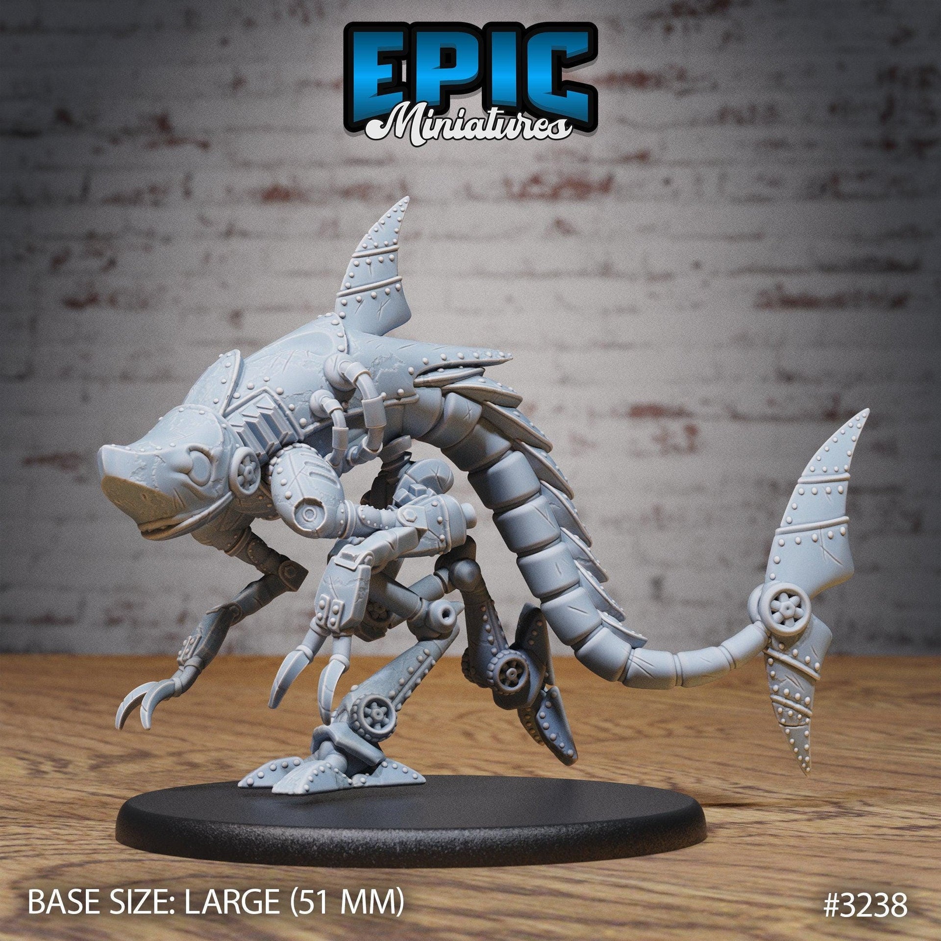 Steam-Tech X1100 Sharknator  - Epic Miniatures | Steam Inventions | 28mm | 32mm | Shark | Steampunk | Robot | Mech