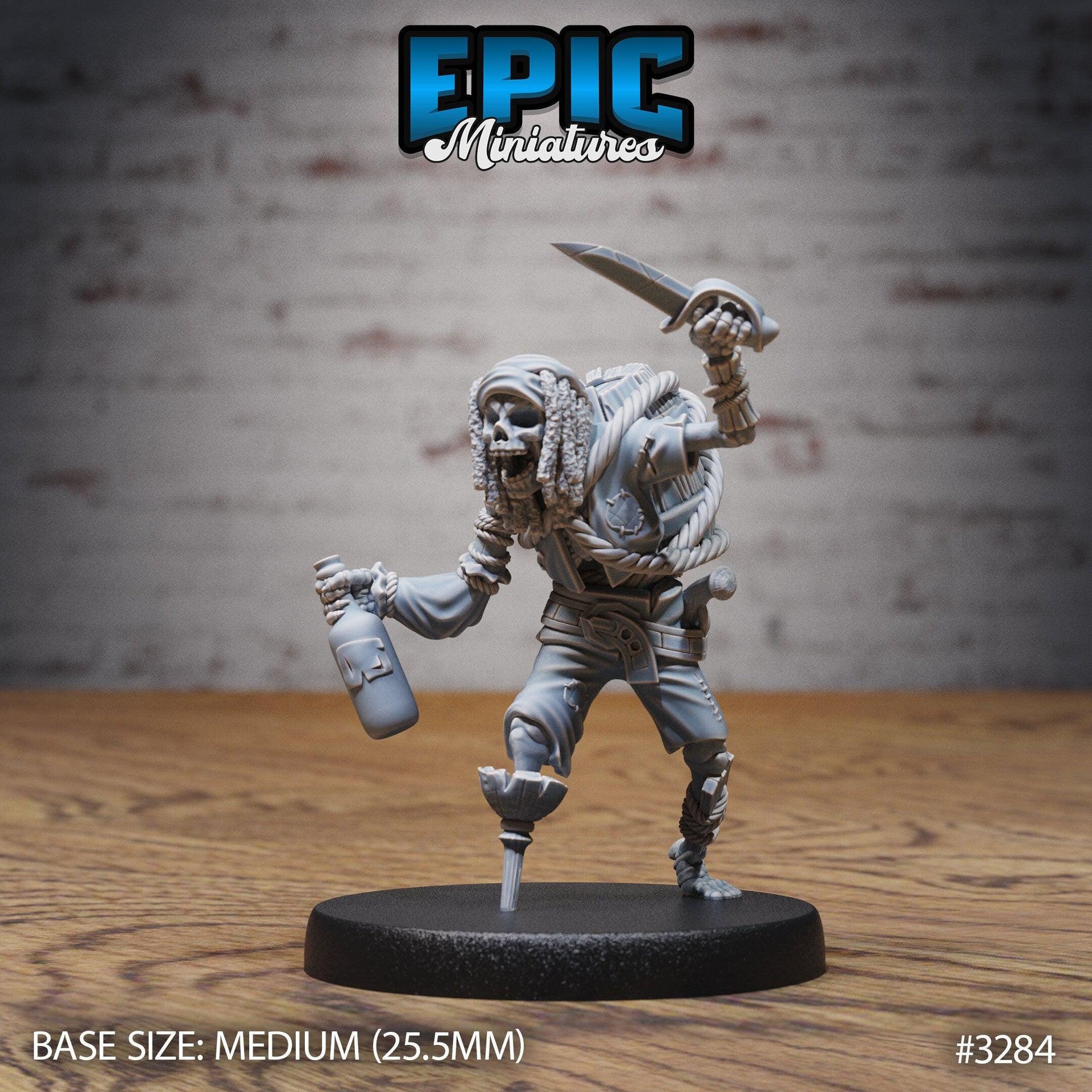 Undead Pirate Crew - Epic Miniatures | 32mm | Pirate Scourge | Captain | Zombie | Skeleton | Sailor