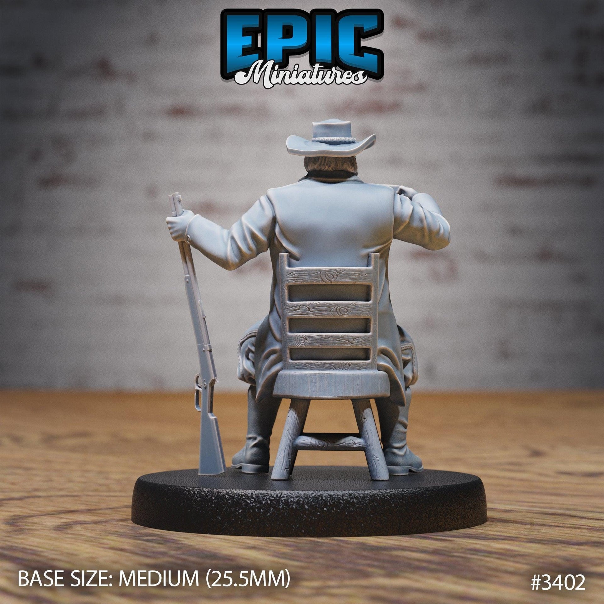 Marshal- Epic Miniatures | 28mm | 32mm | Fantasy Wild West | Sheriff | Cowboy | Rifle Sharpshooter