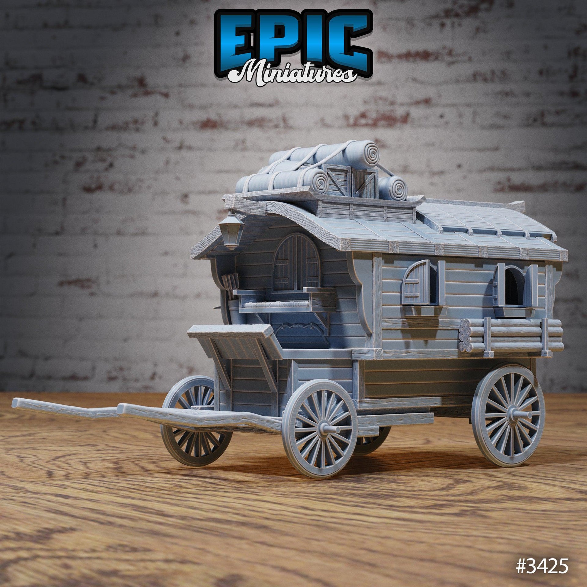 Settler Wagon - Epic Miniatures | 28mm | 32mm | Fantasy Wild West | Stage Coach | Caravan